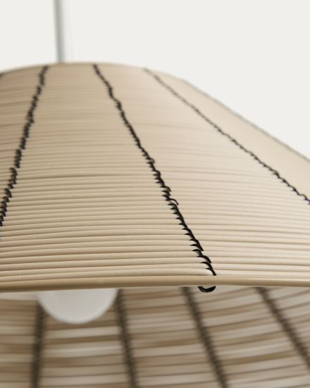 Абажур Saranella для уличного светильника из светло-серого искусственного ротанга, 50 см