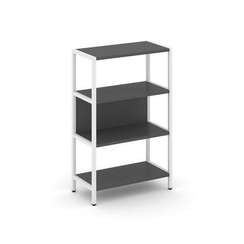 Shelf System Односекционный стеллаж трехярусный SN.STM-311 Антрацит/Металл Белый 810*400*1246