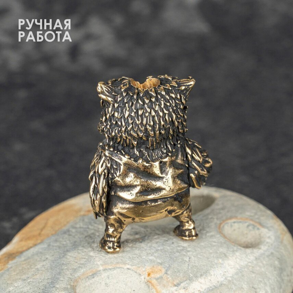 Бусина «Сова» темлячная из латуни