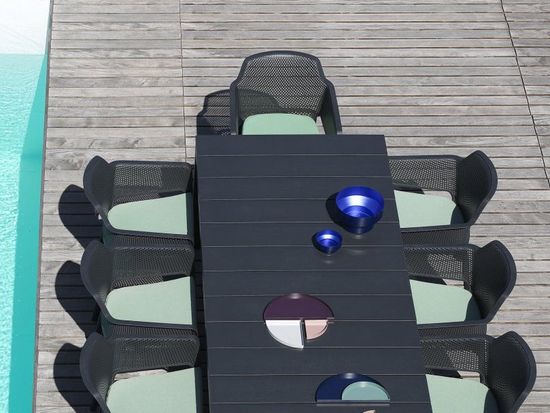 Стол пластиковый раздвижной Rio 140 Extensibile антрацит Nardi Италия