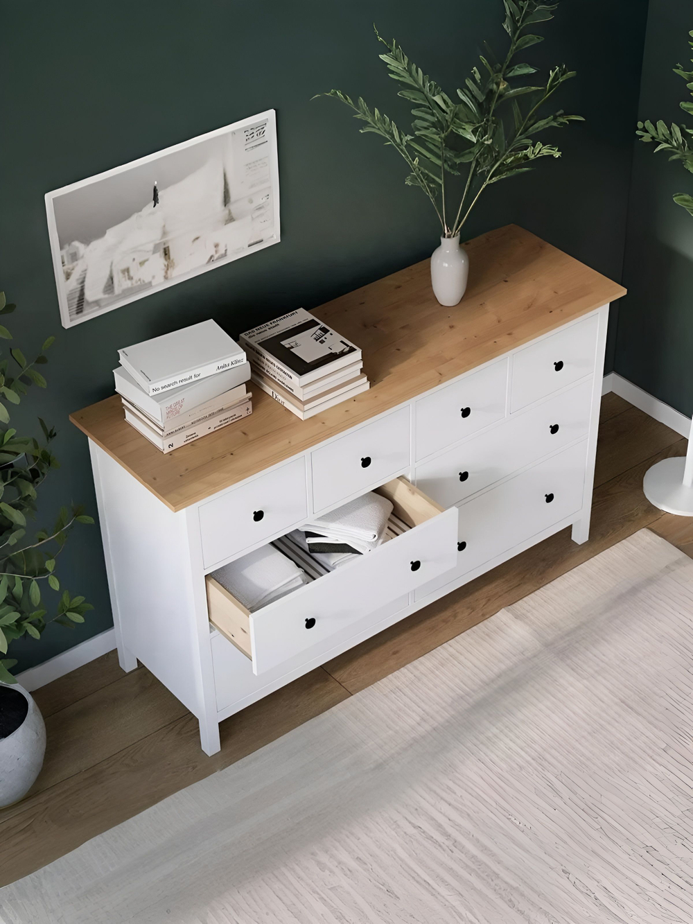 IKEA Комод КЫМОР 5 ящиков, HEMNES 58*131*40, белый, (ХЕМНЕС ИКЕА)