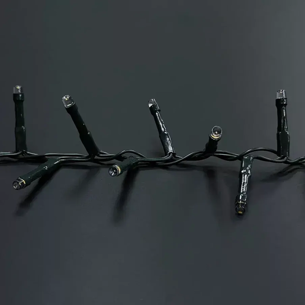 Светодиодная нить Snake Light 2000 теплых ламп, 40 м., 24В, 8 режимов, зеленый провод, для елки 260-300 см., Christmas DeLuxe (85745)