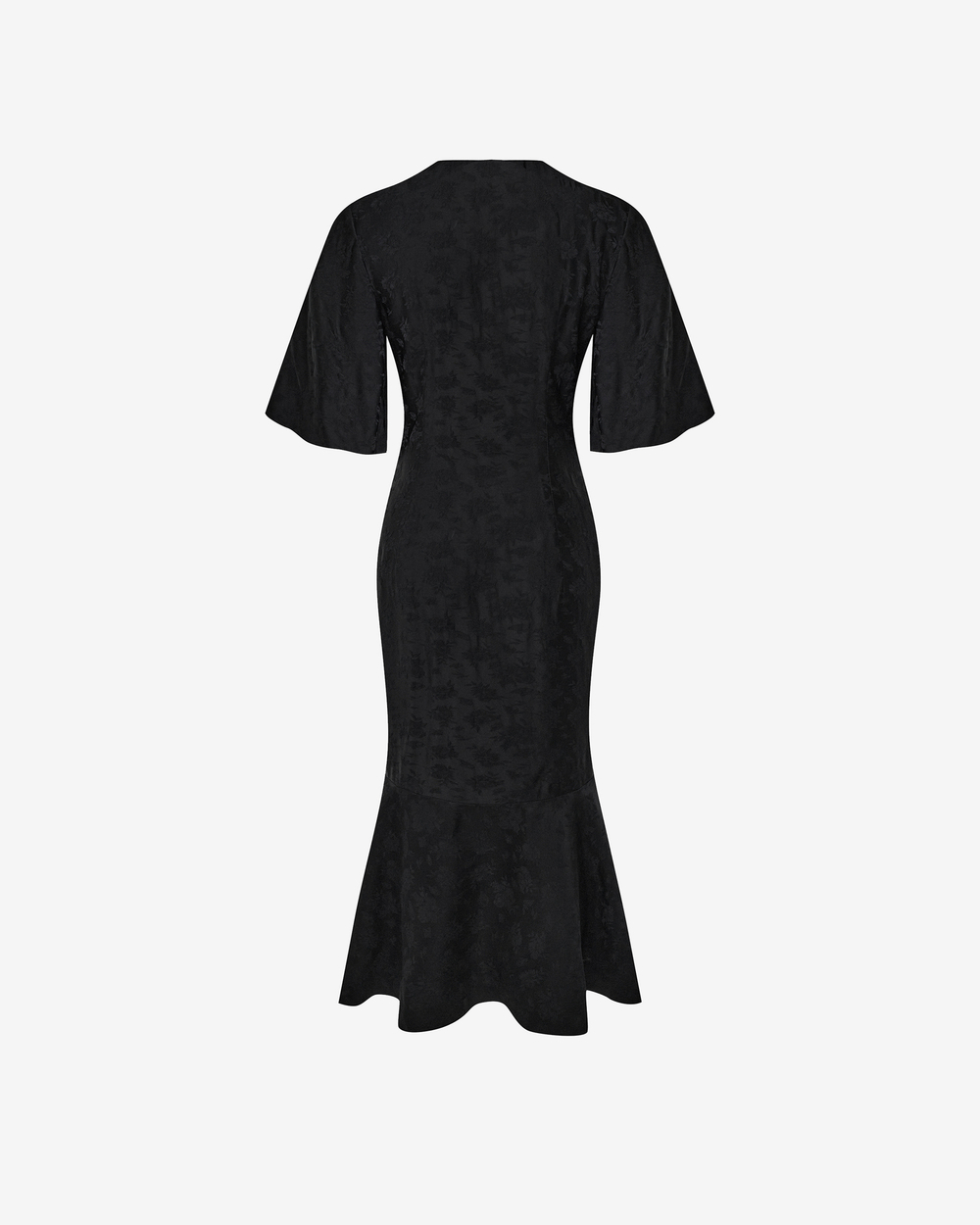 Платье миди из вискозы со струящимися рукавами