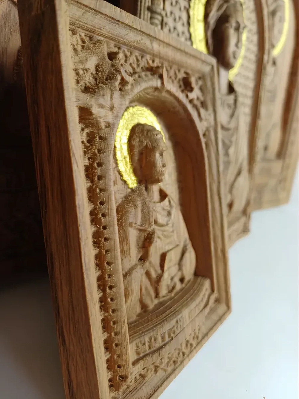 Освященная Икона Пантелеймона Целителя 12х9 см из дуба