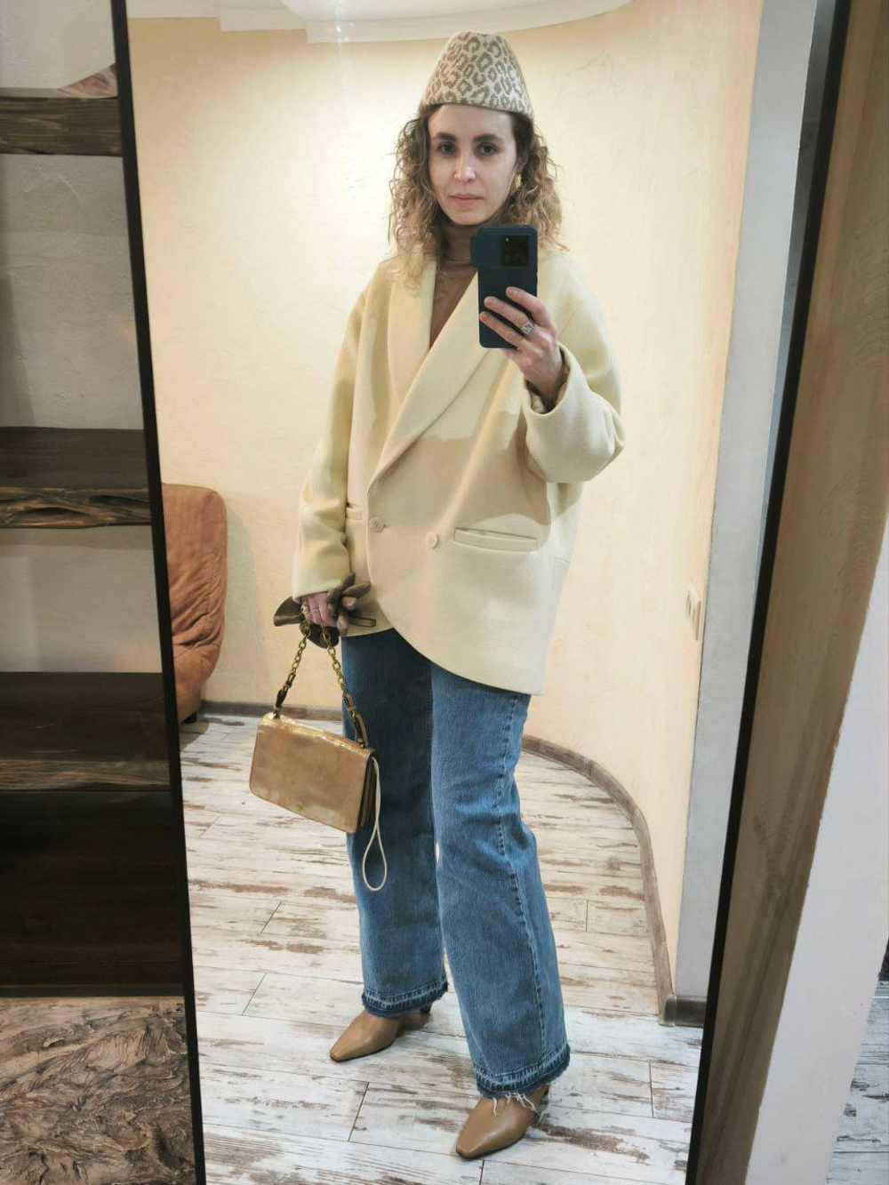 Пальтовая однотонная шерсть (PENELOPE, 90%шерсть/10%полиамид, Ласковый пастельный оттенок сливочного масла, 150, 370 гр/м2)