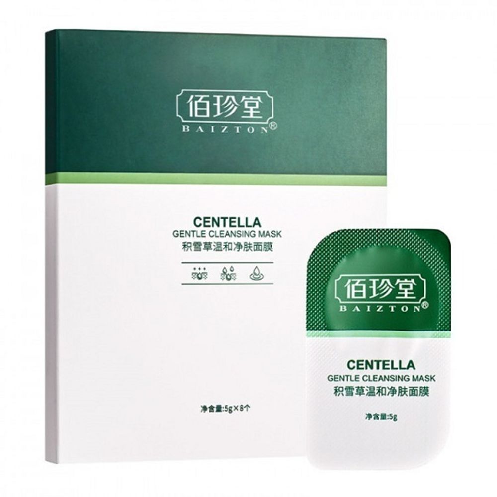 Маска для лица Baizton капсульная глиняная с центеллой Centella Gentle Cleansing Mask 5 г