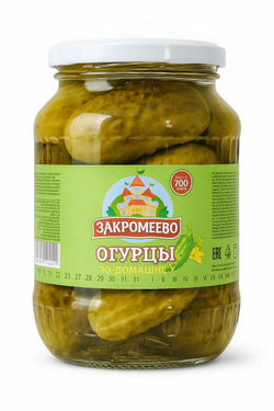 Огурцы Закромеево закусочные 700 гр