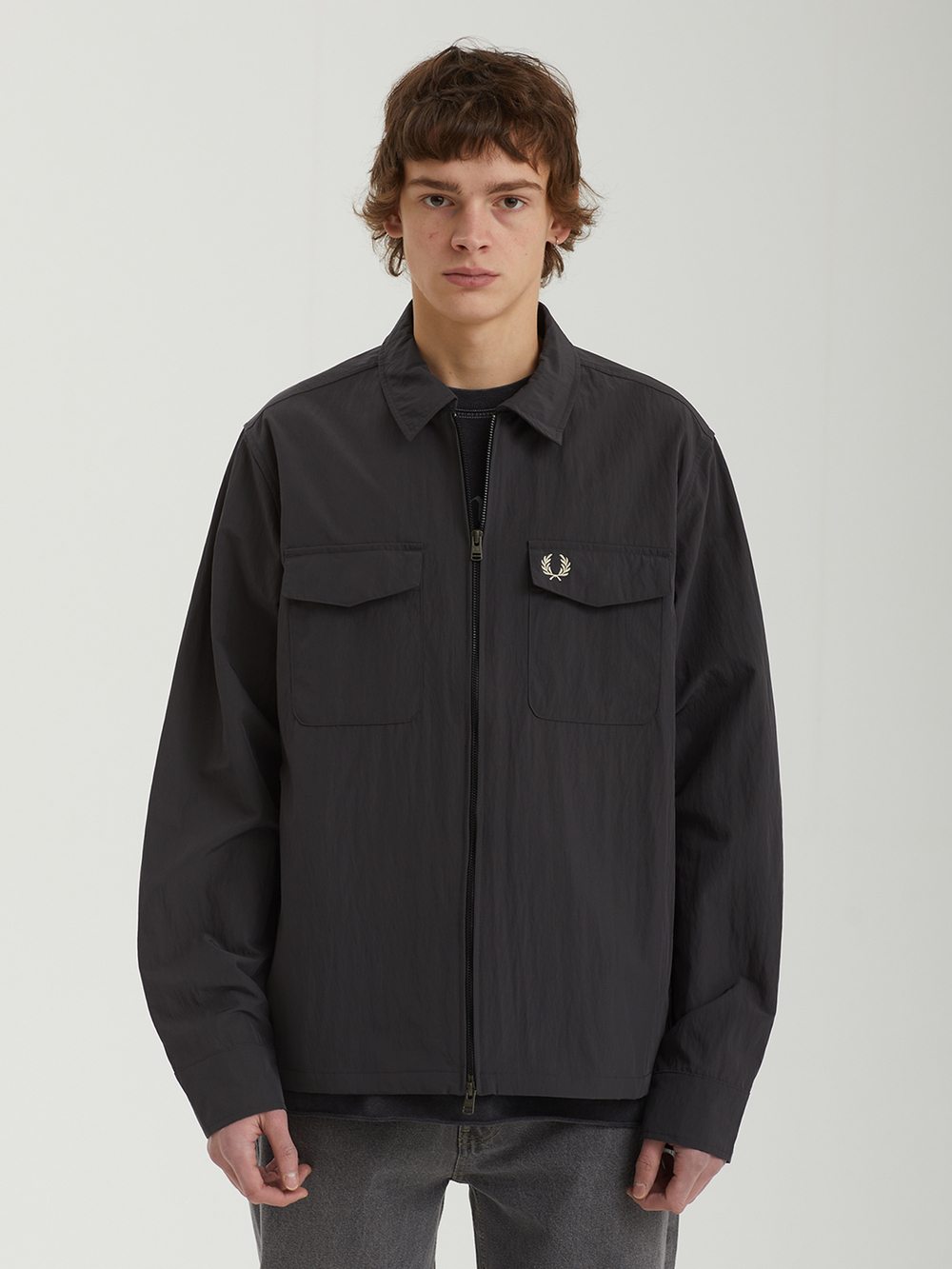 Мужская Рубашка Zip Through