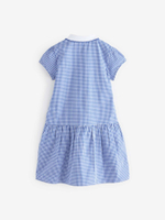 Платье школьное на молнии для девочки Next N12-650, Синий, Белый