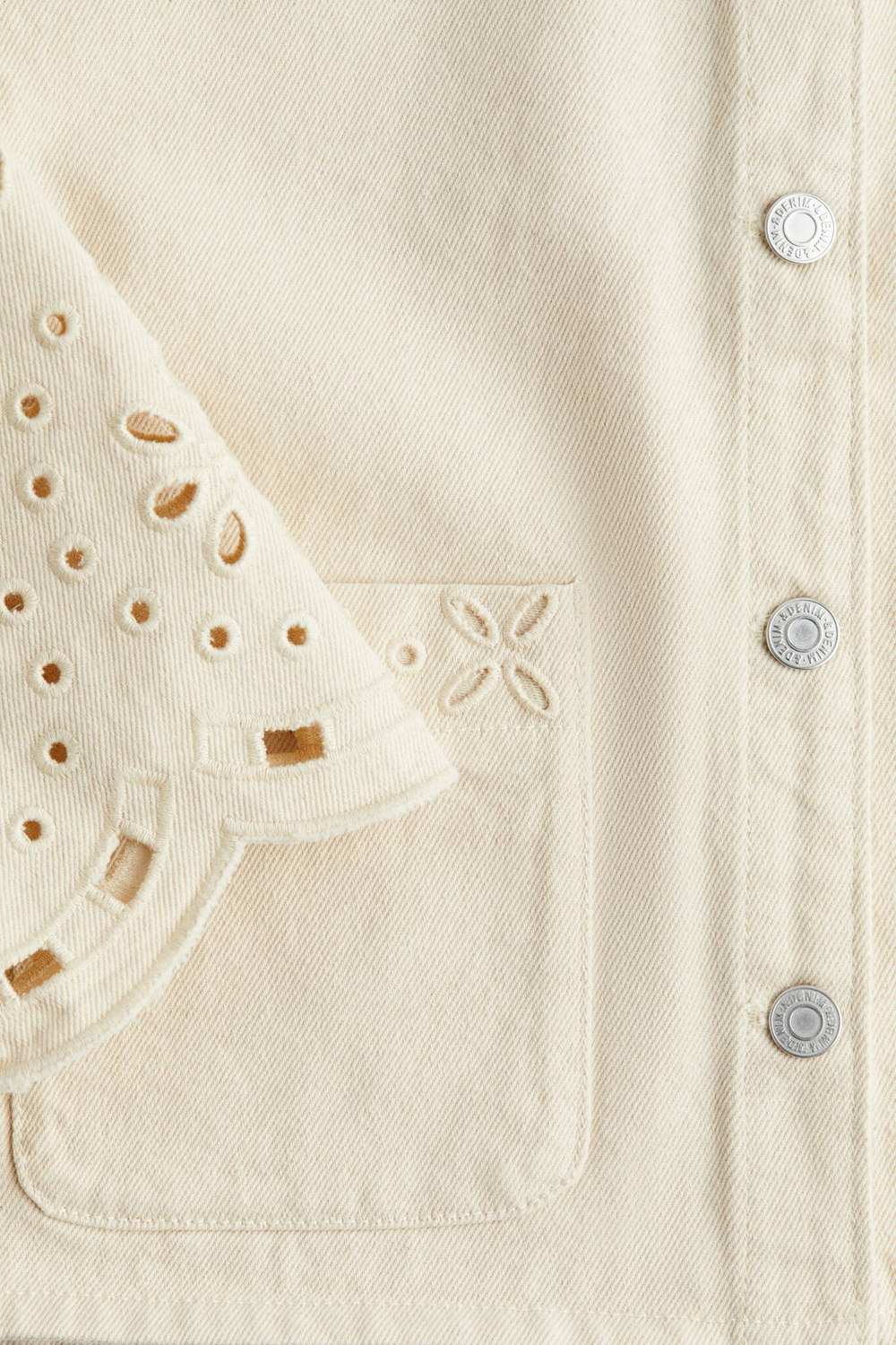 H&M Джинсовая куртка, кремовый