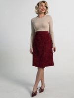 Юбка вельветовая Эрис (бургунди) Ю15193-25М LT Collection