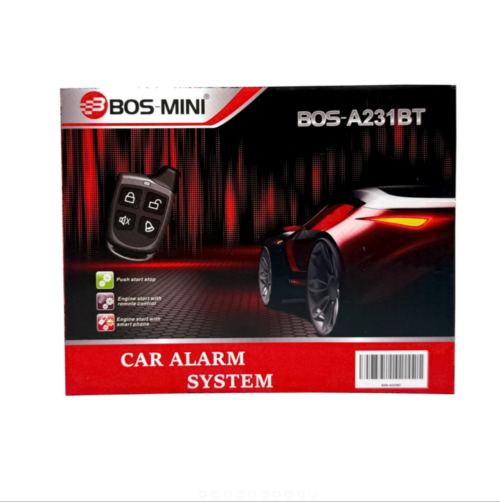 Автосигнализация с сиреной "Набор" Bluetooth Bos-Mini A231BT