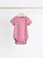 Боди с коротким рукавом для малышей Next N95-289, 7 шт., Белый, Розовый, Салатовый