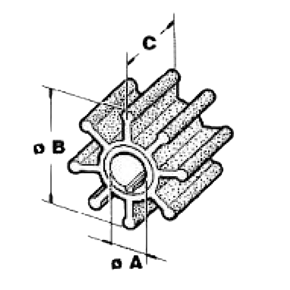 Suzuki 17461-90J01-0000 Крыльчатка водяной помпы DF90/ 100/ 115/ 140/ 150/ 175/ 200 Оригинал