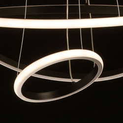 Люстра подвесная светодиодная Lanbos 58098, 70 Вт LED, черная