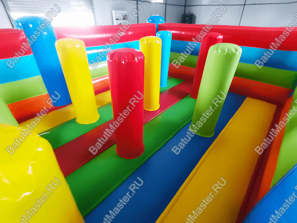 Коммерческий надувной батут "Городок", 6*4*1.8 м.