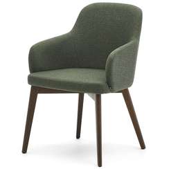 Стул Nelida, зеленый шенилл с темными ножками