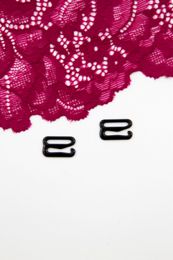 Кольцо, регулятор, крючок для бюстгальтера чёрный 0,6-2 см