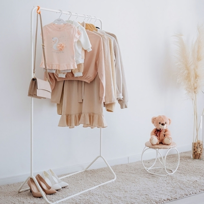 Вешалка гардеробная "Радуга 3" белая