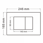 Унитаз подвесной ABBER Rechteck AC1220TC-AC0105-AC0120 белый/кнопка хром глянцевый, с крышкой микролифт, с инсталляцией, безободковый, слив-торнадо