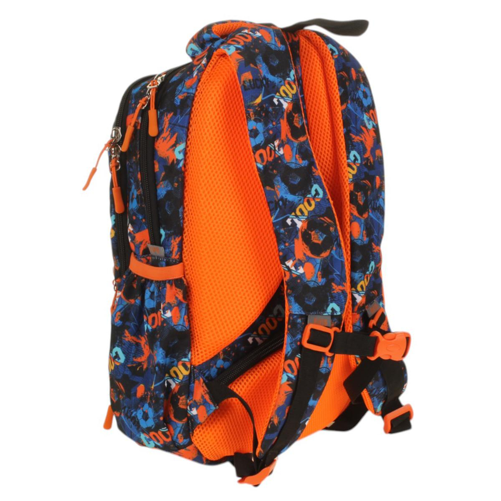 Рюкзак школьный Хитч "Футбол" 30*40*13 см, 2 отд, 3 кармана, боковые карманы, анатом. вставки (Luri