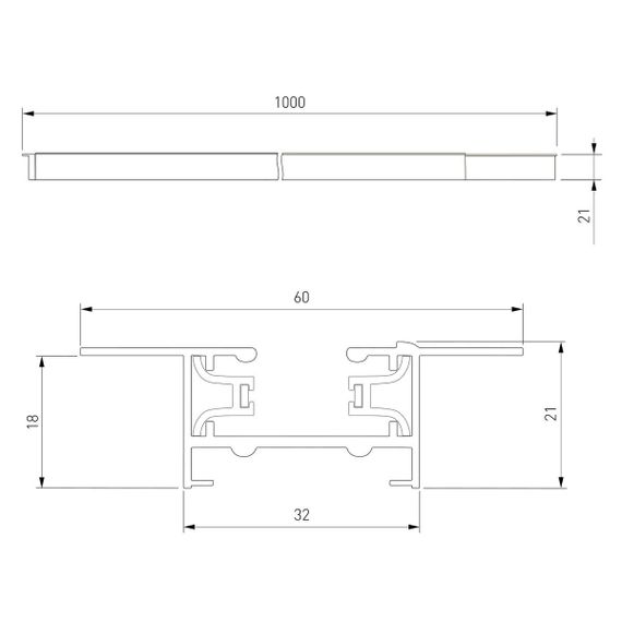 Шинопровод однофазные встраиваемый Elektrostandard Track Rail WH Recessed 85082/00 a057095