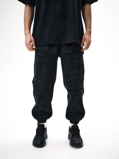 Штаны THE BAD FRIENDS Basic fit WRM черный Ш4 начес flecee винтаж