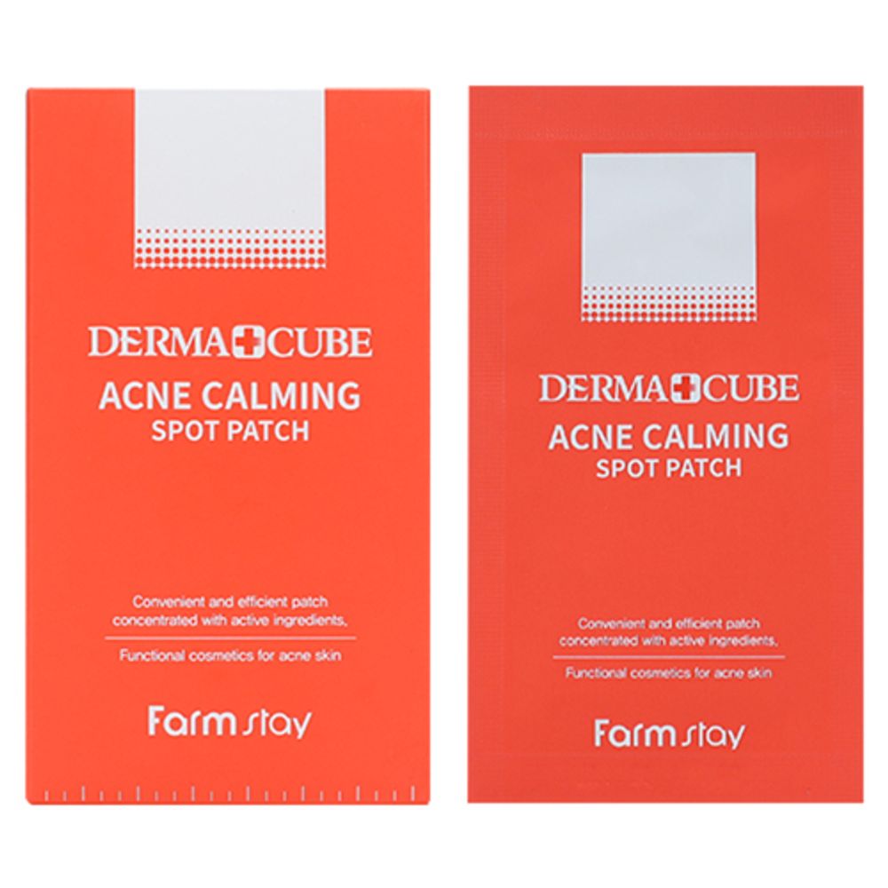 FarmStay Патчи для проблемной кожи успокаивающие - Derma cube acne calming spot patch, 10шт*12мл