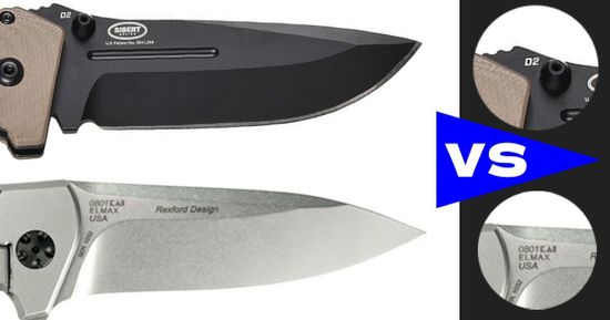 Сравнение ножевых сталей D2 и Elmax