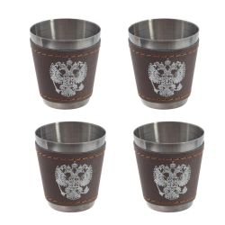 GAEM Набор из 6 предм: фляжка 270 мл, 4 стопки 30 мл, воронка, L22 W17,5 H4 см