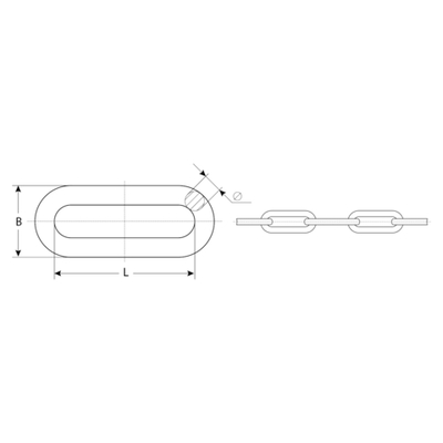 ЗУБР DIN 763, 4 мм, L 70 м, длиннозвенная цепь, Профессионал (4-304030-04)