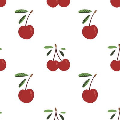 вишенки на белом