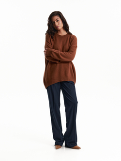 Свитер из мериноса и кашемира в карамельном цвете