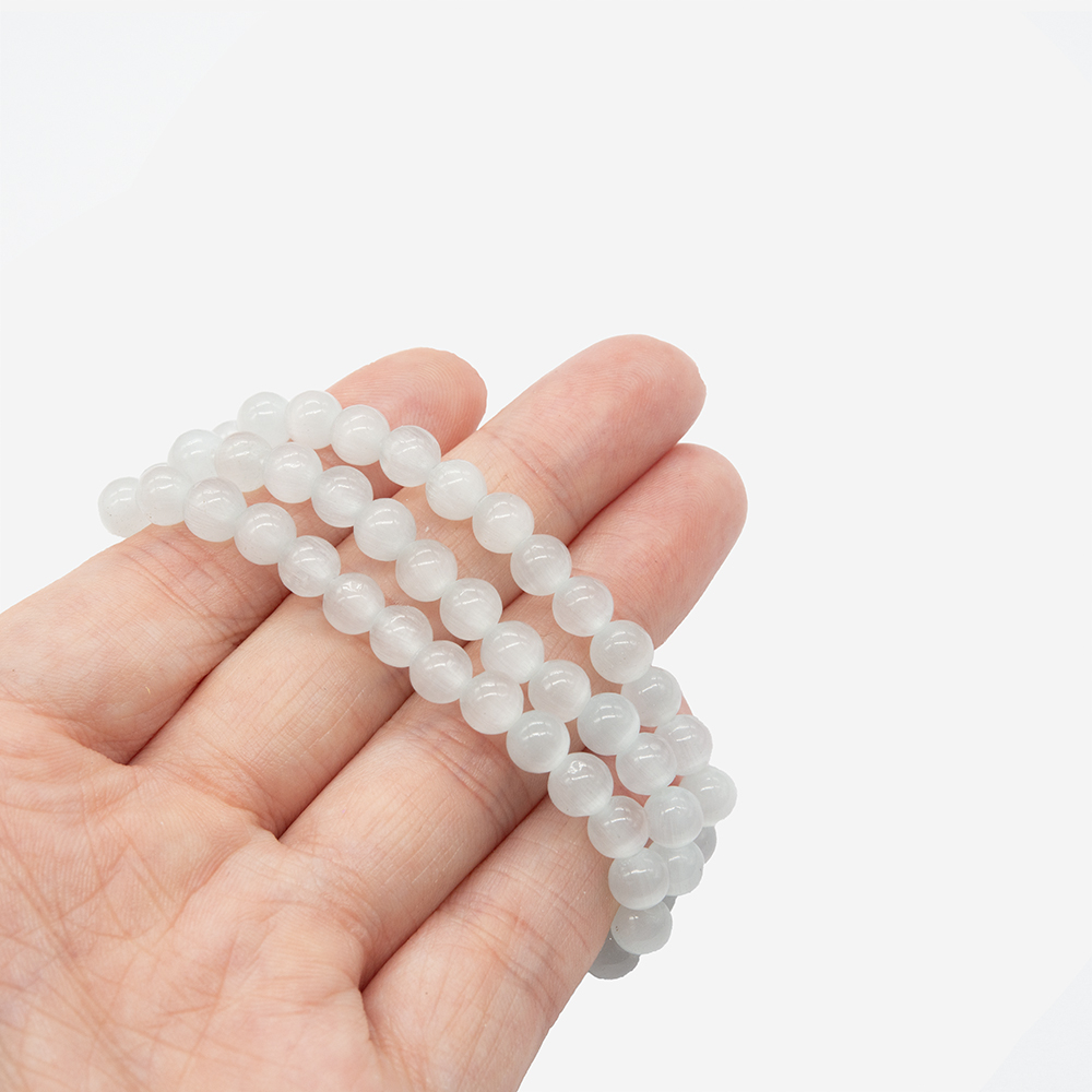 Селенит "Иней" (имитация), шар, 6мм