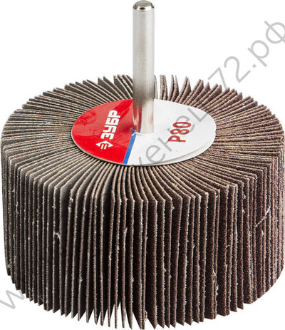 ЗУБР d 80 x 40 мм, P80, на шпильке d 6 мм, Круг шлифовальный лепестковый (36604-080)