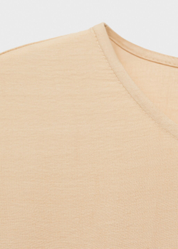 Прямой комбинезон с короткими рукавами и поясом