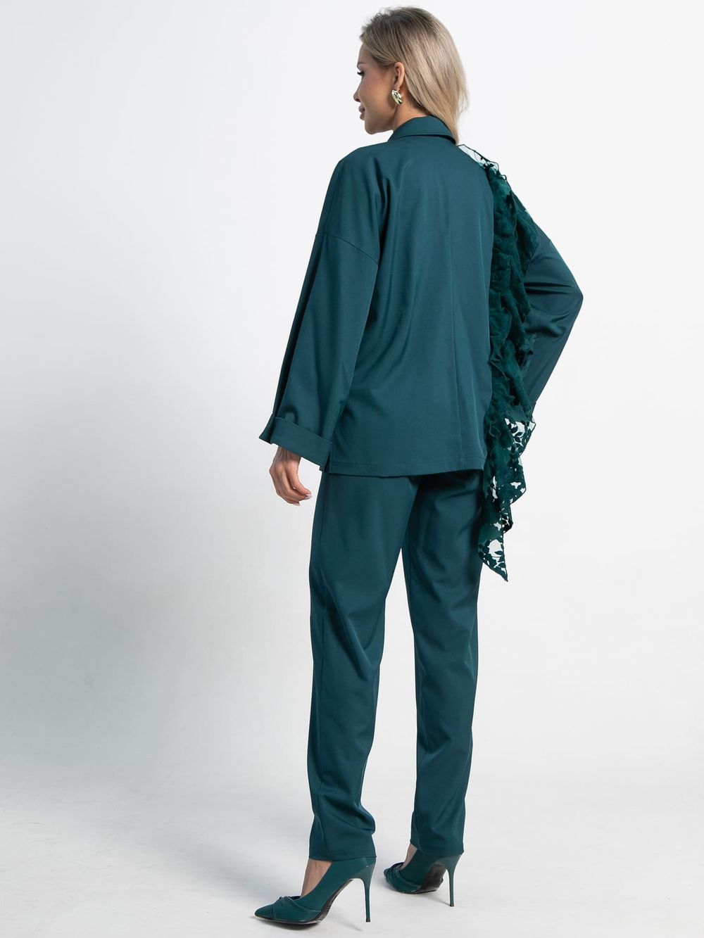 Костюм брючный Стилизация (изумруд) К15330-4М LT Collection