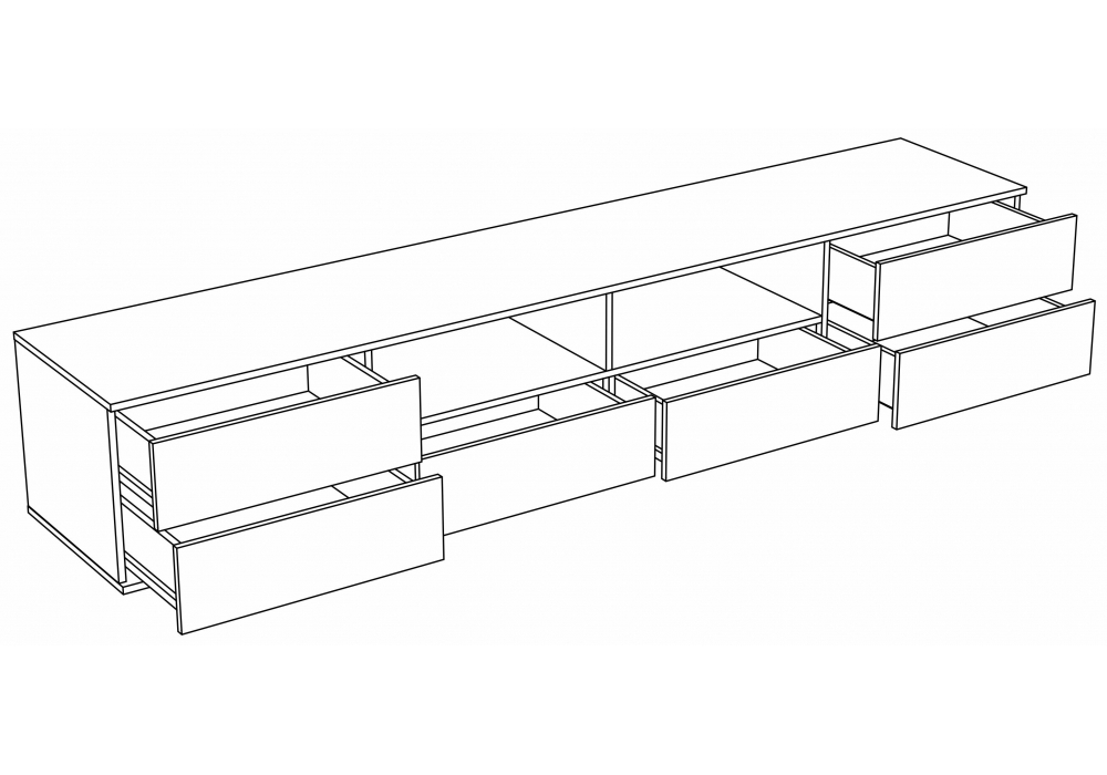 ТВ-тумба Woodville Маллоу дуб вотан, белый глянец