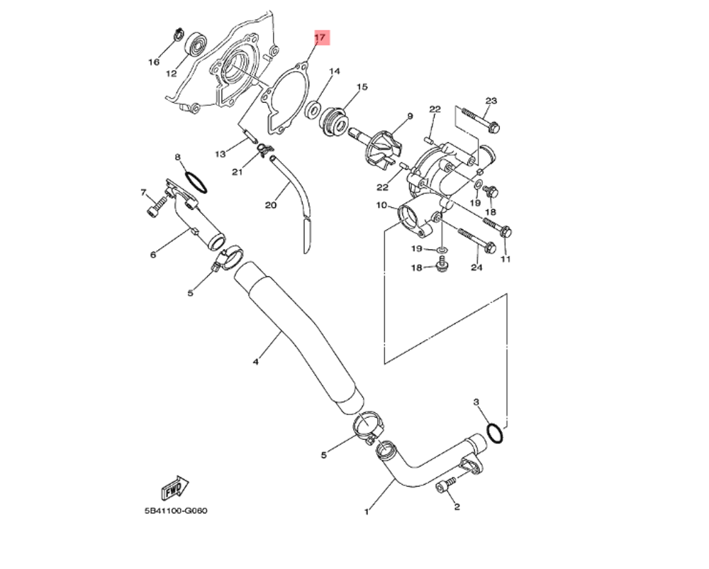 Прокладка для квадроциклов Yamaha 3B4124280000