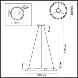 Подвесной светильник Odeon Light 4991/80L