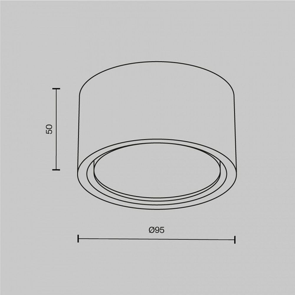 Накладной светильник Maytoni Conik gyps C001CL-GX53-W