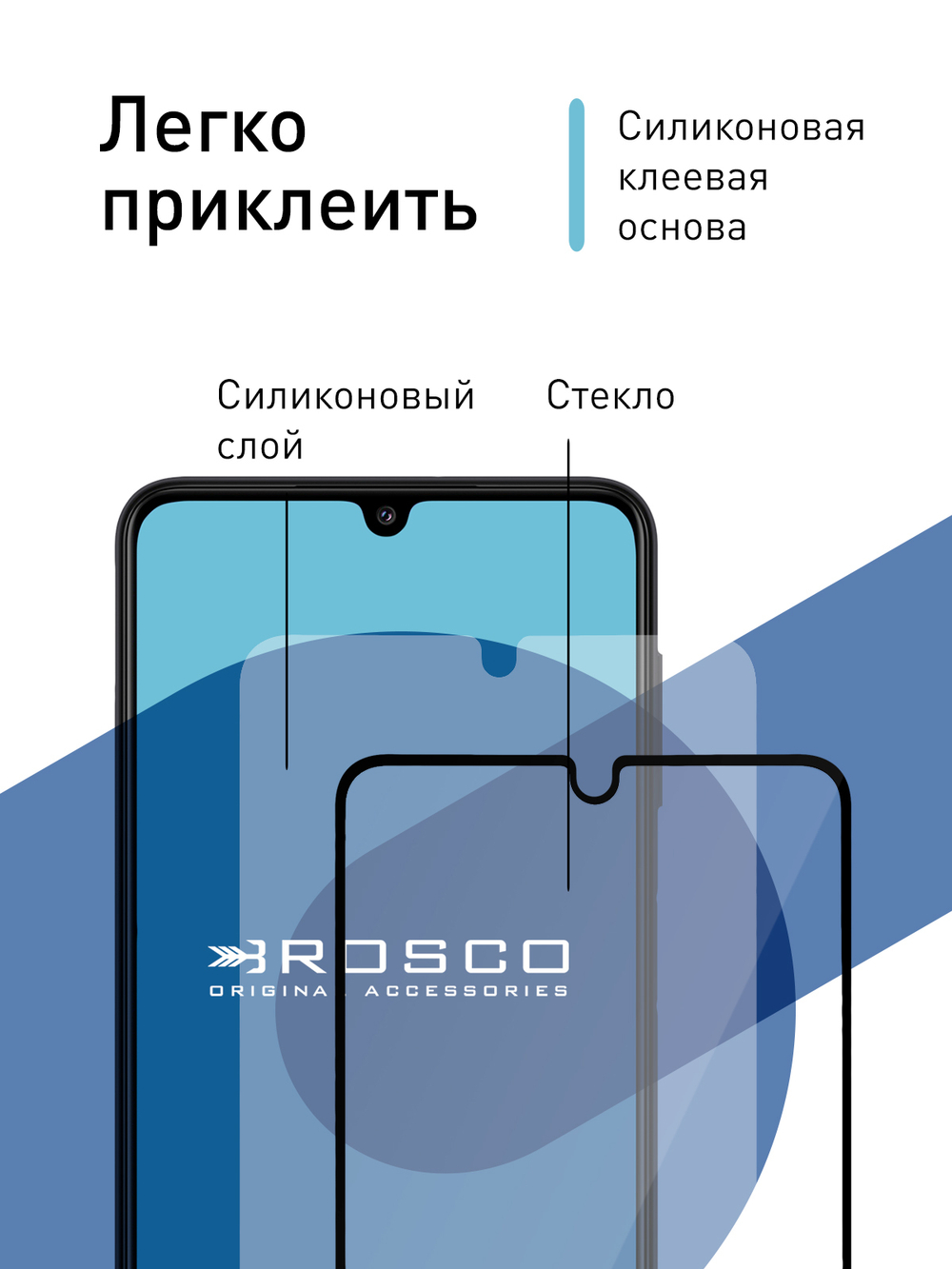 Защитное стекло ROSCO для Samsung Galaxy A24 (арт.SS-A24-FSP-GLASS-BLACK )