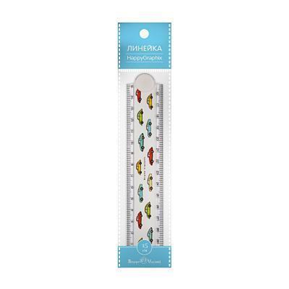 Линейка пластиковая складная 15/30 см "HappyGraphix. Космос" (Bruno Visconti)