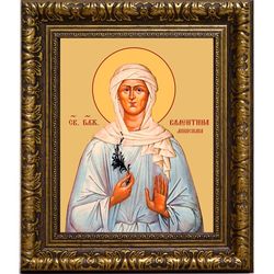 Валентина Минская Блаженная. Икона на холсте.