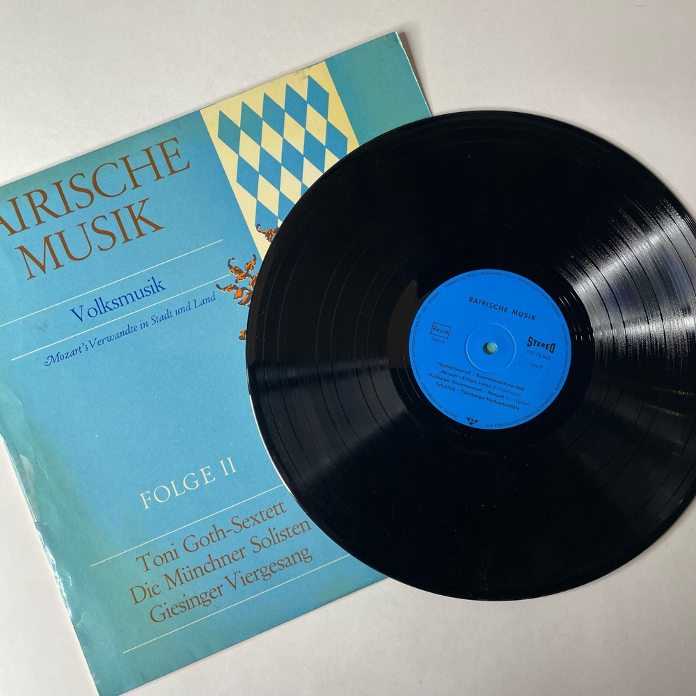 Винтажная виниловая пластинка LP Toni Goth Sextett, Giesinger Viergesang, Die Munchner Solisten, Bairische Musik (Folge II) (Германия 1966)