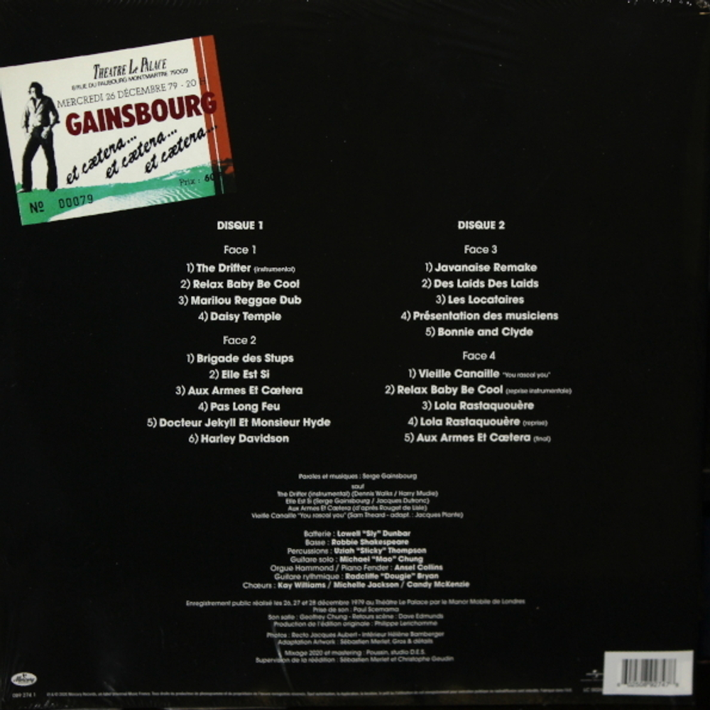 Serge Gainsbourg / Enregistrement Public Au Theatre Le Palace (Coloured Vinyl)(2LP)