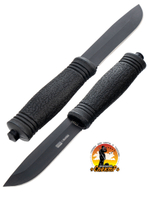 Нож туристический разделочный с фиксированным лезвием 120мм и стеклобоем/в ножнах.