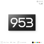 Номер на дверь 953, табличка на дверь для офиса, квартиры, кабинета, аудитории, склада, черная 120х70 мм, Айдентика Технолоджи