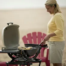 Портативный газовый гриль Weber Q 2200 с тележкой, 1 горелка, чёрный