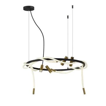 Подвесной светодиодный светильник 70W 4000K APL.066.03.70 чёрный/латунь Malgorzata Aployt